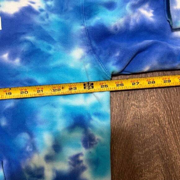 Barstool Sports Hoodie Men's Large Blue Tye-Dye Hungover Dave Portnoy Podcast - Picture 6 of 7